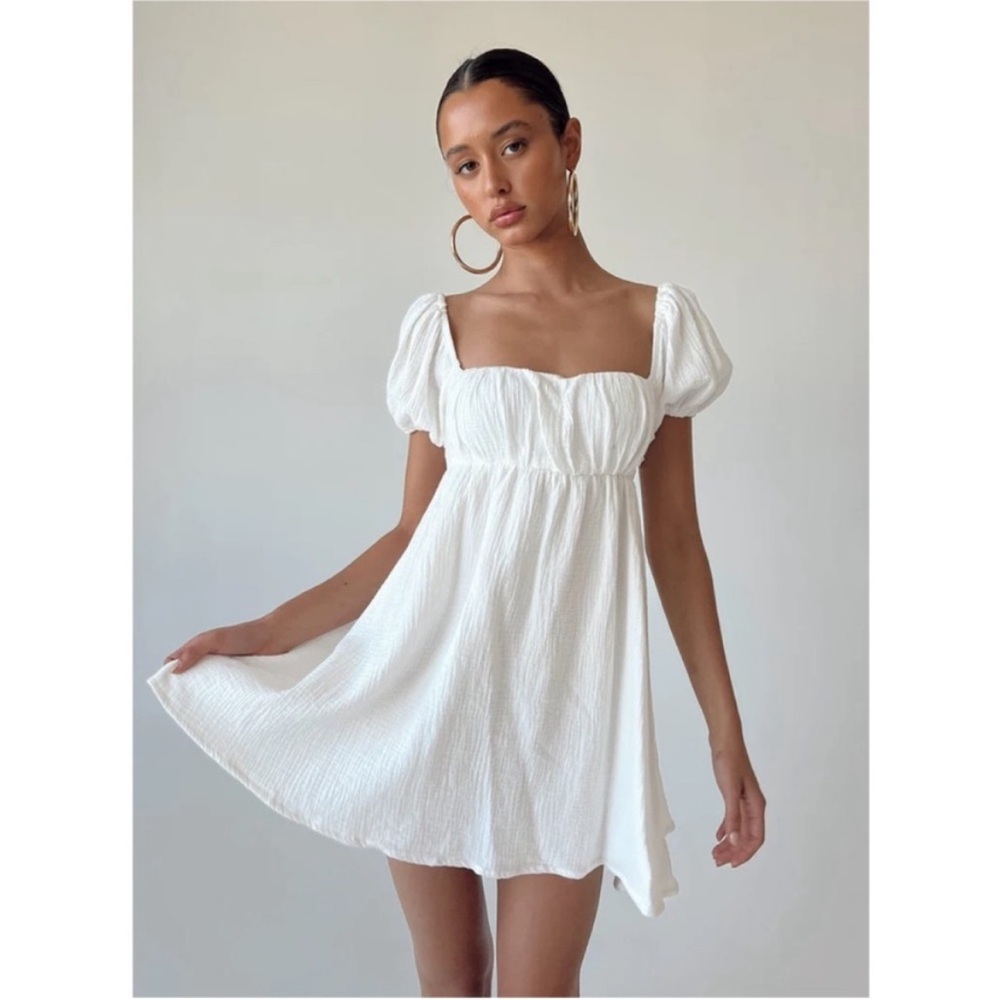 New Princess Polly Let's Dance Mini Dress White Size 6